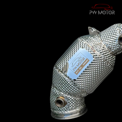 Mercedes E63 W213 catted 200cell Downpipes with Heat Shields OPF | PW Motor