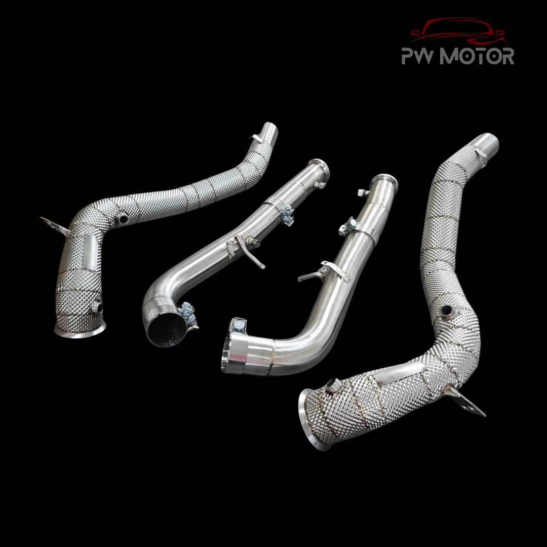 Mercedes G63 W363A / W464 Catless Downpipes with Heat Shields OPF | PW Motor