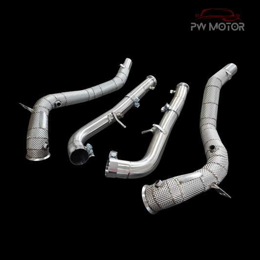 Mercedes G63 W363A / W464 Catless Downpipes with Heat Shields OPF | PW Motor