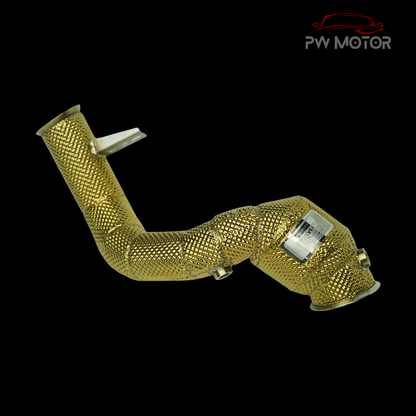 Mercedes C300 M274 / M264 200cell Euro6 Catted Heat Shielded Downpipes (NO OPF) | PW Motor
