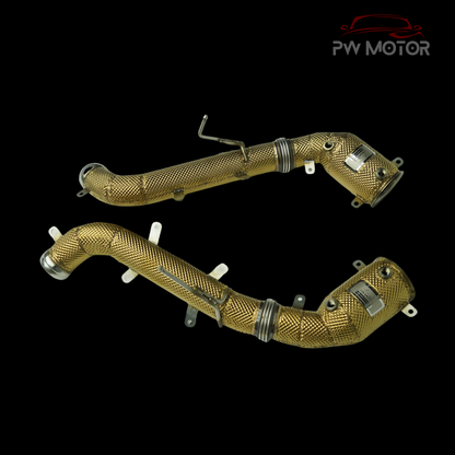 McLaren 570S / 600LT / 650S / 675LT Heat Shielded 200cell EURO6 Catted Downpipes - GEN2 | PW Motor