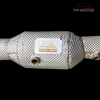 Mercedes ML63 M157 Downpipes with Heat Shields and 200 Cell | PW Motor