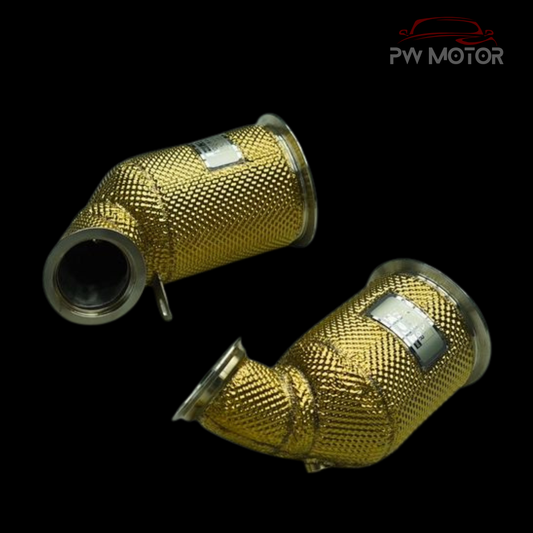 Porsche Panamera 976 4.0L Heat Shielded Catted EURO6 Downpipes - GEN2 | PW Motor