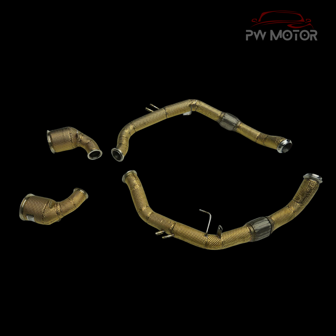 Porsche Panamera 971 2.9T Fully Heat Shielded Downpipes - GEN2 | PW Motor