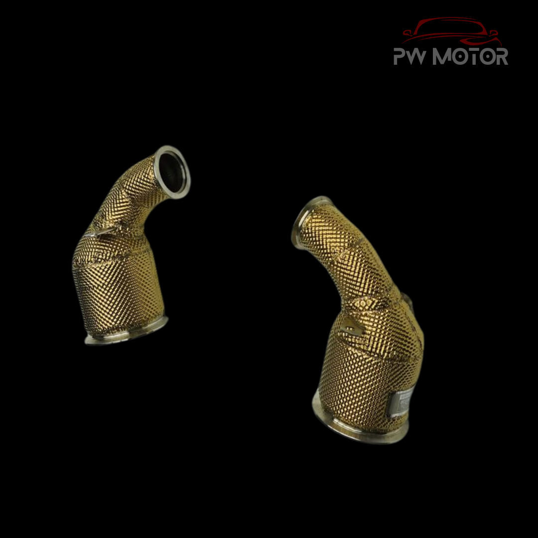 Porsche Panamera 971 2.9T Fully Heat Shielded Downpipes - GEN2 | PW Motor