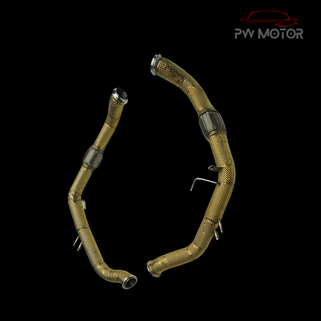 Porsche Panamera 971 2.9T Fully Heat Shielded Downpipes - GEN2 | PW Motor